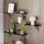 Etagère murale noire SPACEO, L.90 cm x P.28 cm, Ep.1.8 cm