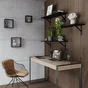 Etagère murale noire SPACEO, L.90 cm x P.28 cm, Ep.1.8 cm