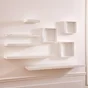 Etagère murale blanche SPACEO, L.23.5 cm x P.23.5 cm, Ep.3.8 cm