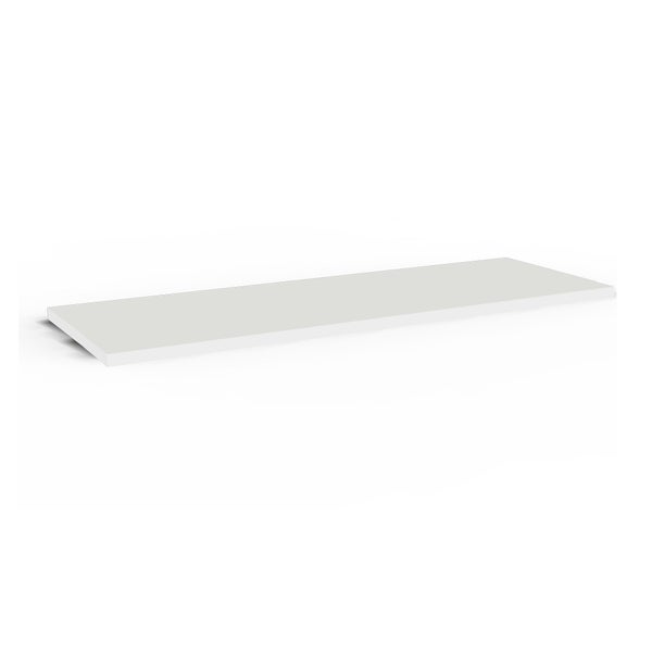 Etagère murale blanche SPACEO, L.90 cm x P.28 cm, Ep.1.8 cm