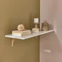 Etagère murale blanche SPACEO, L.90 cm x P.28 cm, Ep.1.8 cm