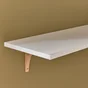 Etagère murale blanche SPACEO, L.90 cm x P.28 cm, Ep.1.8 cm