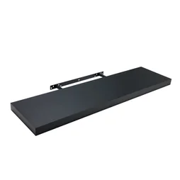 Etagère murale noire SPACEO, L.90 cm x P.23.5 cm, Ep.3.8 cm