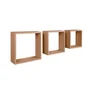 Lot de 3 étagères cube effet chêne SPACEO, H.30 x L.30 cm x P.9.7 cm, Ep.1.2 cm