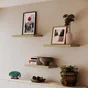 Etagère murale effet chêne SPACEO, L.60 cm x P.23.5 cm, Ep.3.8 cm