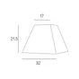 Abat-Jour Loft H.21.5 Cm, Diam.32 Cm, Toiline, Blanc Ivoire N°3 Inspire