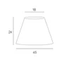 Abat-Jour Sweet H.24 Cm, Diam.45 Cm, Toiline, Blanc Ivoire N°3 Inspire