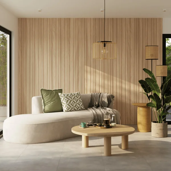 Panneau tasseau MDF décor bois chêne naturel Viggo ARTENS, 260x21 cm
