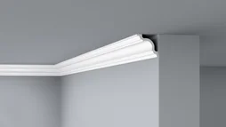 Moulure de plafond polystyrène, D10, 80x80mm, 2m, DECOFLAIR