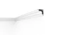 Moulure de plafond polystyrène, D10, 80x80mm, 2m, DECOFLAIR