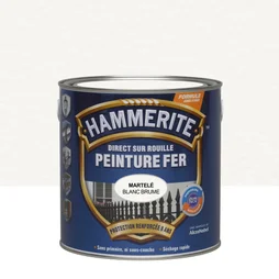 Peinture Fer Extérieur Direct Sur Rouille Hammerite Blanc Martelé 0.25 L