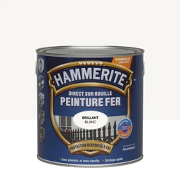 Peinture Fer Extérieur Direct Sur Rouille Hammerite Blanc Brillant 2.5 L