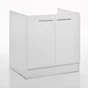 Meuble de cuisine sous évier 2 portes blanc h.86cm l.80cm p. 60cm
