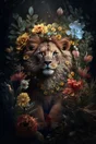 Toile imprimée Jeune Lion, CEANOTHE 65 x 97 cm
