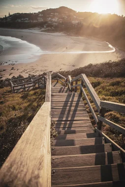 Plexiglass imprimé Stairs to Beach, CEANOTHE 65 x 97 cm