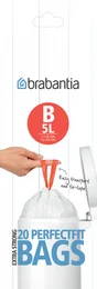 Sacs-Poubelle De Salle De Bains 5 L Blanc Brabantia