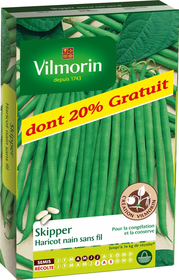 Haricot skipper (+ 20 grammes gratuits) VILMORIN 220 g