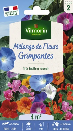 Mélange de fleurs grimpantes multicolore
