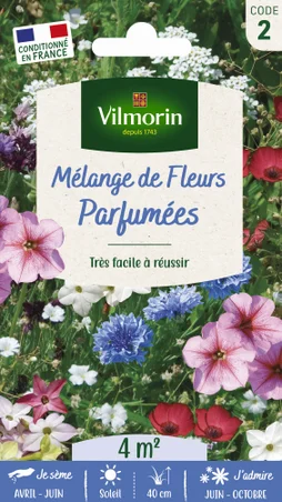 Mélange de fleurs parfumées multicolore