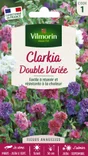 Clarkia élégant double blanc, rose, saumon, violet