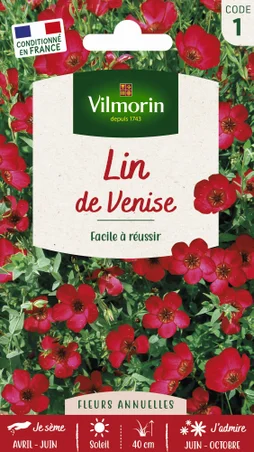 Lin de venise rouge rouge
