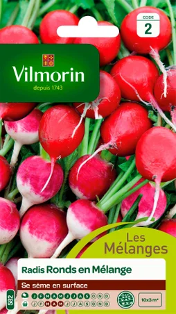 Radis rond en mélange VILMORIN 10 g