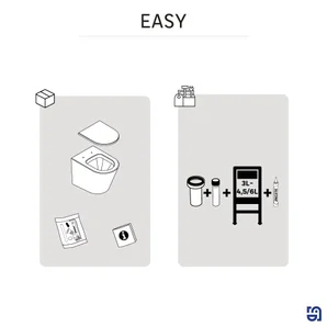 Cuvette pour WC suspendu, SENSEA Easy