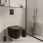 Cuvette pour wc suspendu sans bride studio noir