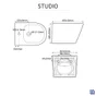 Cuvette pour wc suspendu sans bride studio noir