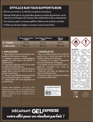 Décapant Bois V33 Gel Express, 2 L