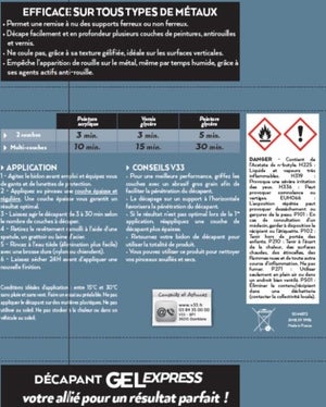 Décapant Fer V33 Gel Express, 0.5 L