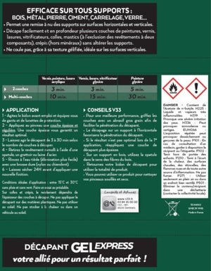 Décapant Multisupport V33 Gel Express, 0.25 L