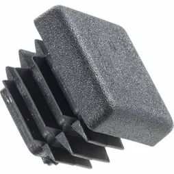 Lot De 2 Embouts Carrés Pvc Mat, L.15.5 Mm