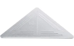 Lot De 4 Goussets Aluminium Brut, L.60 Mm