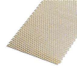 Tôle Aluminium Métal Déployé Anodisé Doré L.25 X L.50 Cm Ep.1.6 Mm