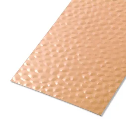 Tôle Aluminium Martelée Anodisé Cuivre L.60 X L.100 Cm Ep.0.5 Mm
