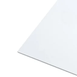 Tôle Aluminium Lisse Époxy Blanc L.25 X L.50 Cm Ep.0.8 Mm