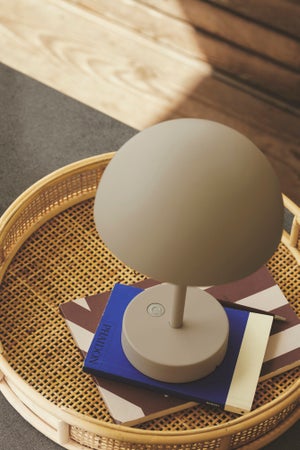 Lampe de table rechargeable USB, H.25 cm, aluminium, beige, Ellen NORDLUX