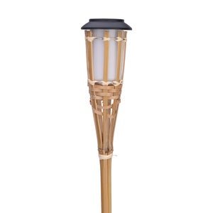 Balise solaire effet flamme Bambou crépusculaire 1800k 60cm ip44 INSPIRE