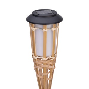 Balise solaire effet flamme Bambou crépusculaire 1800k 60cm ip44 INSPIRE