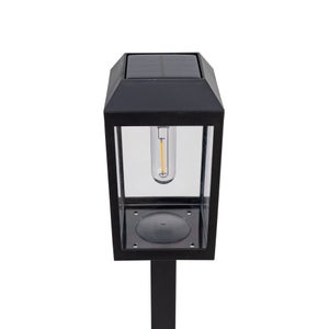 Balise solaire pediona 15lm 3000k ip54 noir inspire
