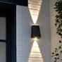 Applique extérieur solaire Balboa 110lm 3000k ip54 noir INSPIRE