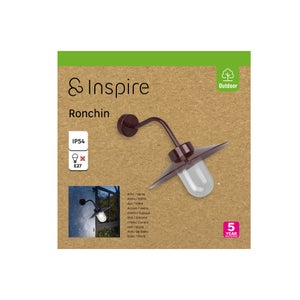 Applique extérieur Ronchin e27 bord de mer ip54 brun INSPIRE