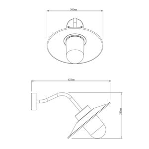 Applique extérieur Ronchin e27 bord de mer ip54 brun INSPIRE