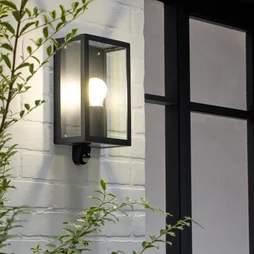 Applique extérieure LED à détection, E27, Ikaros noir INSPIRE