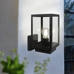 Applique extérieur Ikaros descendante cage E27 métal verre IP54 INSPIRE