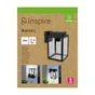 Applique extérieur Ikaros descendante cage E27 métal verre IP54 INSPIRE