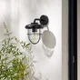 Applique extérieur Nerja, E27, bord de mer, métal noir IP65 INSPIRE