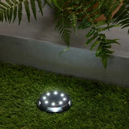 Spot encastre exterieur solaire tampa led 4000k d12 ip54 noir inspire