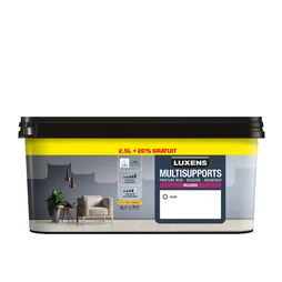 Peinture mur, boiserie, radiateur blanc velours LUXENS , 2.5L+20% gratuit